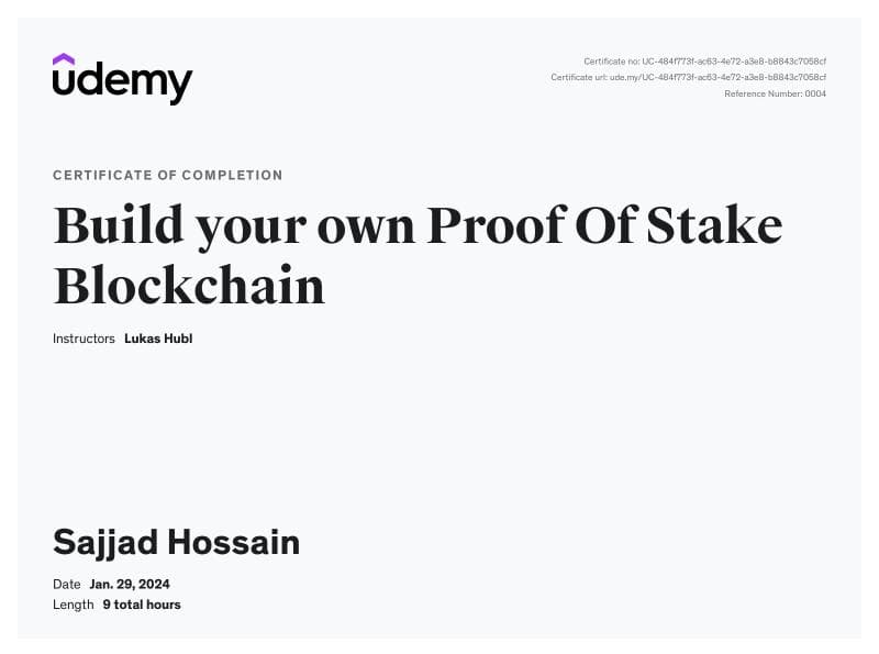 Build your own Proof Of Stake Blockchain