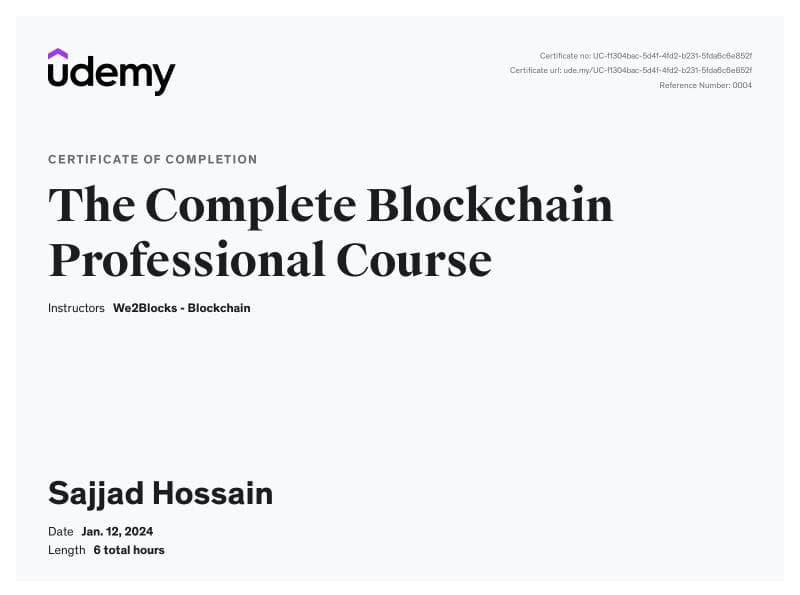 The Complete Blockchain Professional Course